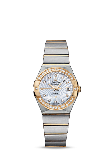 Omega Constellation Co-Axial 27 Brushed Stainless Steel / Yellow Gold / Diamond / MOP Supernova